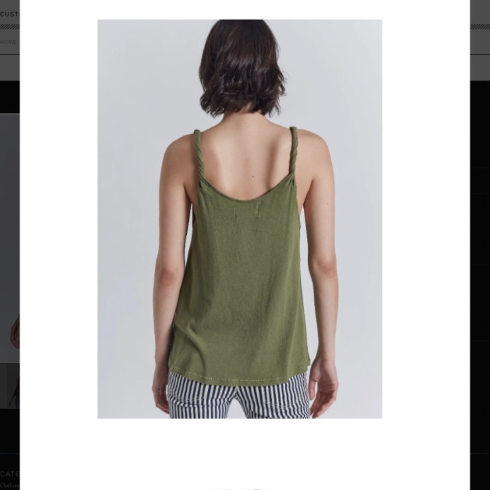 CURRENT ELLIOTT Twisted Tank in Loden Green,S,M!NW - Picture 2 of 7